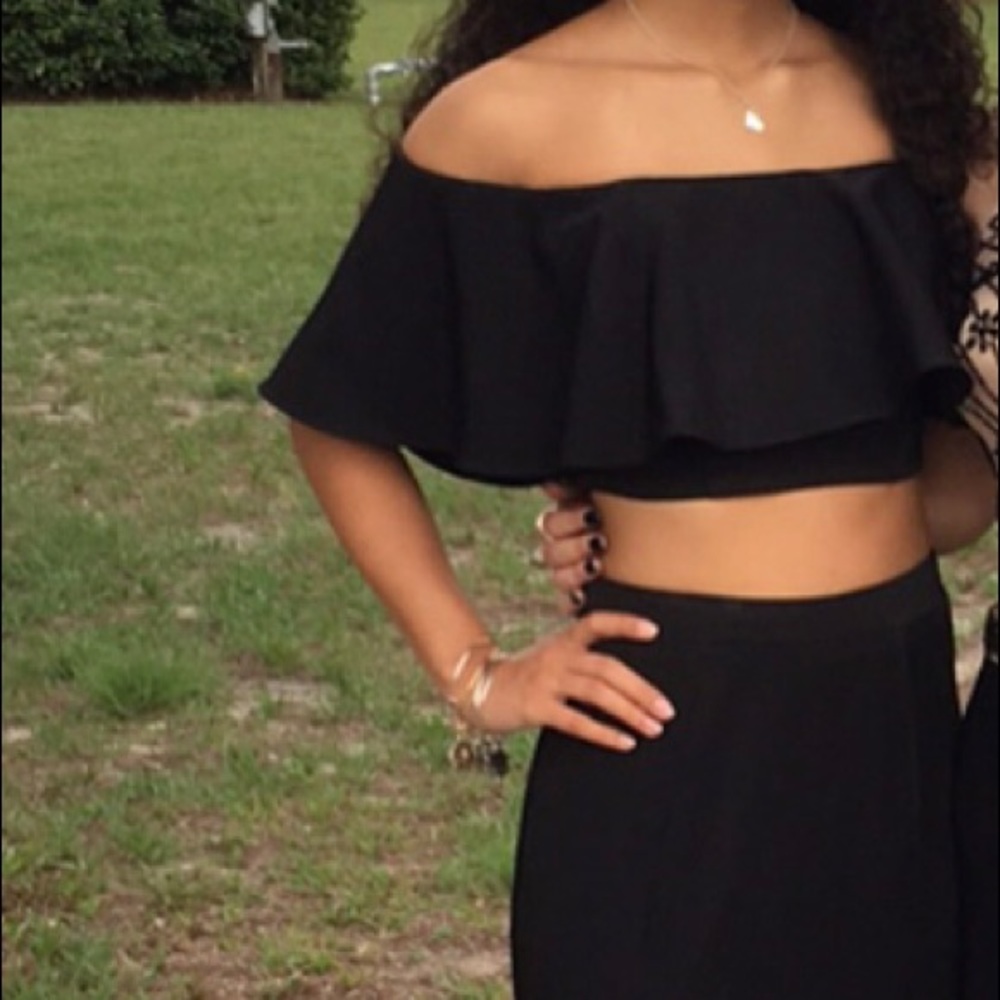 Two piece formal or prom dress